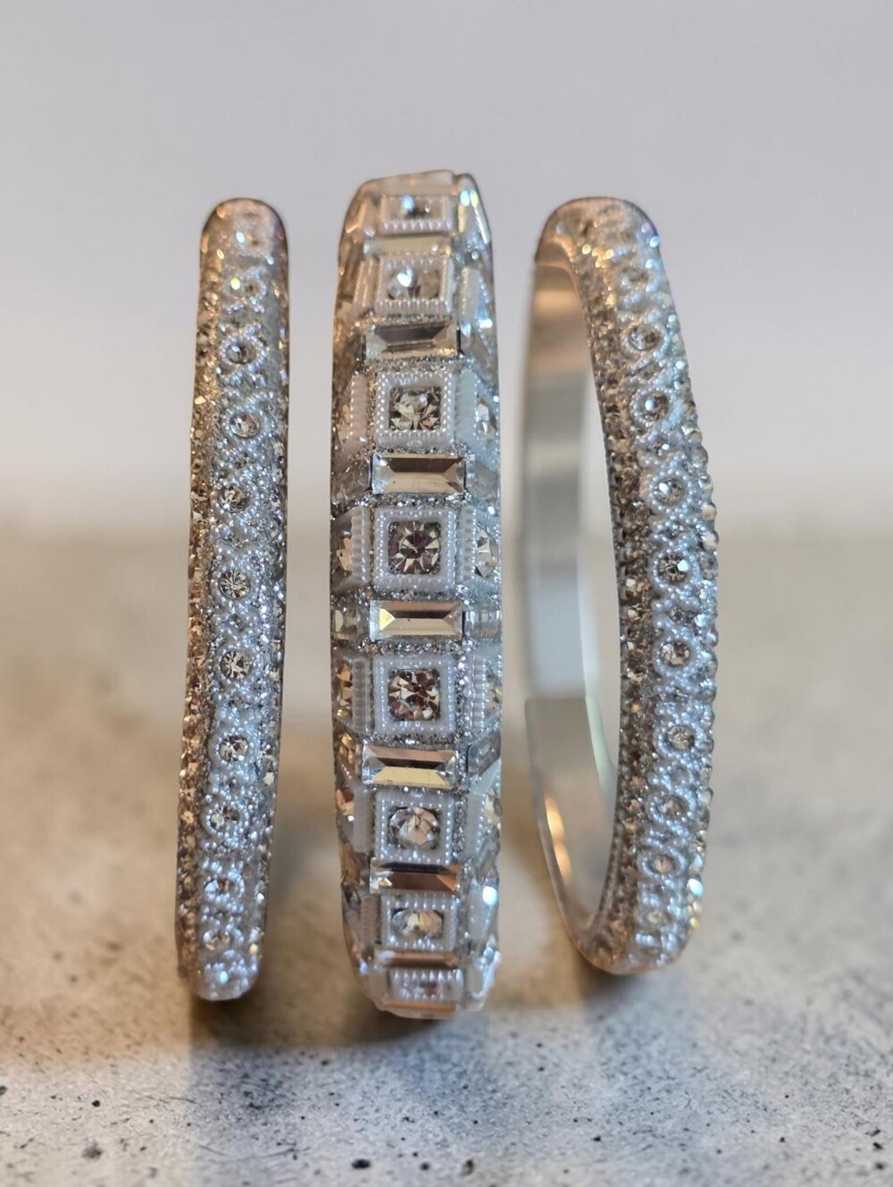 S.B NWT  Silver CZ Pave Bangle Bracelet - Silver